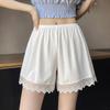 Pantalones Cortos de Seguridad de Seda de Hielo para Mujer, Anti-Exposición, Estilo Delgado de Verano, Se Pueden Usar Afuera, Encaje que No se Enrolla, Pantalones Cortos Sueltos para Casa