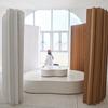 Mampara de papel plegable retráctil, mampara móvil grande para oficina, pantalla móvil, sala de exposiciones, pared de arte de papel