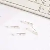 Venda Direta da Fábrica Porta-Crachá de Alfinete de Segurança de Plástico Branco Universal Empresa Funcionário Crachá de Identificação Alfinete de Rosca Crachá de Identificação