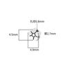 Cuentas de flores pequeñas de 5 mm s925 Intime, cuentas de plata vintage de flor de durazno, cuentas sueltas para pulseras DIY, accesorios de joyería de plata