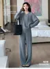 Conjunto de Maternidade de Luxo Outono/Inverno 2026 Nova Moda Primavera/Outono Suéter Macio e Felpudo Calça de Cintura Alta para Maternidade