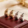 Pendientes Geométricos Ovalados con Estampado de Leopardo tipo Goteo de Aceite Inspirados en el Diseño para Mujer, Lujo Ligero Vintage, Únicos, Exquisitos, Modernos