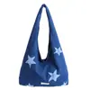 2026 Nuevo Bolso Tote con Bordado de Cielo Estrellado Estilo Coreano para Estudiantes Mujeres, Bolso de Mano Sencillo para el Trabajo y la Clase