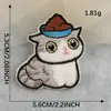 Etiqueta Bordada a Computadora Original Gato de Dibujos Animados Felpa Bordado Adhesivo DIY Abrigo Sombreros Accesorios Accesorios de Prenda Parche Adhesivo de Tela