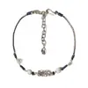 Collar Tejido Pulsera Colgante de Cristal de Hielo con Forma Diseño de Nicho Moda Estilo Bohemio Cadena de Clavícula en Capas para Mujer