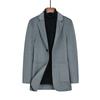 Abrigo de Lana de Corte Ajustado para Hombre de Longitud Media, Gabardina Gruesa de Lana con Solapa Estilo Traje, Estilo de Negocios Ligero