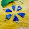 Atacado do Fabricante Pedra Natural Cristal Ágata Triângulo Invertido Simples Pingente de Colar de Pedra Natural Acessórios de Joias DIY
