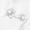 Anillos de Estilo Europeo y Americano de Venta Caliente en Transmisión en Vivo, Anillos de Moda Electrochapados en Oro Blanco Real Incrustados con Diamantes Completos, Stock Listo del Fabricante