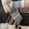 Meias Listradas Fair Isle para Outono e Inverno Femininas, Meia-Panturrilha Estilo Coreano Série Miu, Meias Longas Esportivas Estilo College, Novos Produtos de Outono e Inverno de Zhuji