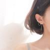 Várias Formas de Usar Clipes de Orelha Ondulados Cravejados de Diamantes S925 Estilo Coreano Fio Longo para Orelha Brincos Femininos Estilo Coreano 8728g