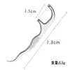 Juego de Palillos de Dientes Interdentales de Acero Inoxidable 304, Ganchillo, Palillo para Recoger Dientes, Aguja Palillo de Dientes, Herramienta Portátil para Limpieza Dental
