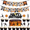 Decoración para fiesta temática de baloncesto, pancarta de cumpleaños, pastel, complemento para el equipo de animadoras de la NBA, suministros de decoración para fiesta