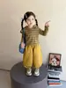 Conjunto de Niña Otoño 2026 Nueva Moda Ropa de Otoño Infantil Sudadera Rayada para Bebé Conjunto de Dos Piezas