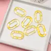 Accesorios para joyería DIY 20*30 hebilla de punto de rocío acrílico anillo abierto de estrella transparente accesorios para cadena de teléfono móvil