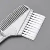 Nova Escova de Duas Pontas Pente de Cabelo Branco Ferramentas de Cabeleireiro Salão de Beleza Pincel para Tingir Cabelo Cauda Pontuda Pente para Mechas Cabo Reto Plástico Pente de Óleo
