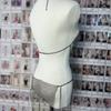 Dormir Moda Club Nocturno Lencería Sexy Tentación Transparente Cadena Red de Pesca Recorte Halter Traje de Tres Puntos 495