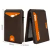 Cartera para hombre multi-tarjeta con ranuras, con stock transfronterizo, tarjetero magnético, anti-skimming, tapa abatible 80% de descuento, estuche para tarjeta de identificación de aleación de aluminio