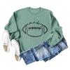 Amazon comercio exterior transfronterizo día de partido rugby estampado de letras cuello redondo moda base suéter de manga larga al por mayor
