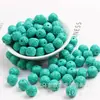 Cuentas de barril con patrón de porcelana azul de pino verde, cabeza de Buda de tres vías, optimización, polvo de concha, cuentas sintéticas con patrón antiguo, accesorios de estilo nacional para DIY