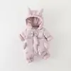 Ropa de Bebé, Ropa de Invierno, Ropa de Algodón, Monos Gruesos y Cálidos, Ropa Linda de Dibujos Animados para Salir en Invierno para Bebé Niña, Ropa para Abrazar
