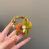 Laço de Cabelo Doce de Abóbora Elástico de Cabelo Menina Desenho Animado Elástico de Cabelo Fofo Ins Fio Infantil Acessório de Cabelo Anel de Cabelo