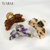 Wjia Pin Simple de Gama Alta de Ácido Acético Pin de Tiburón Patrón de Leopardo Pasador de Mariposa Accesorios para el Cabello Tocado Pin para la Cabeza de Mujer