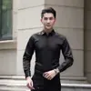 Camisa Branca Masculina de Manga Longa Casual Business Outono Moda Coreana Polegada Preta Bonito Ferramenta Profissional Camisa Moda Masculina