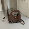 Estilo Coreano 2026 Nova Bolsa de Ombro Color Block Estilo Preguiçoso Grande Capacidade para Trabalho e Viagem Bolsa de Tecido Tote Versátil Casual