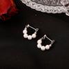 Pendientes Jufeng S925 de plata esterlina con cadena de perlas, nuevos pendientes colgantes traseros sencillos, pendientes elegantes con personalidad de moda.