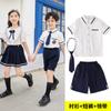 Jardim de infância roupas de jardim de verão camisa terno roupas de classe Faculdade Estilo Britânico roupas de escola primária uniforme de verão roupas de formatura foto