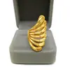 Moeda de euro de ouro do Vietnã latão banhado a ouro 24k anel de casamento feminino banhado a ouro real anel cauda de fênix joias atacado