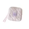 Bolsa de Maquillaje Cuadrada de Dibujos Animados Bolsa Organizadora de Maquillaje Acolchada Bolsa para Labiales Bolsa de Almacenamiento Portátil de Viaje Cartera Multifuncional