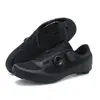 Modelo Novo de Verão 2025 Conjunto de Sapatilha de Ciclismo de Estrada com Travas para Homens, Sapatos de Ciclismo Respiráveis Sem Costura e Sem Travas com Sola Dura de Nylon