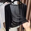 Top Delgado Super Caliente Antienvejecimiento Hueco de Seda de Hielo para Mujer 2026 Nuevo Delgado Protector Solar Cubre para Mujer Verano