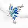 2025 Nuevo Broche de Mariposa con Piedra Preciosa de Cristal Azul Moda de Nicho Broche de Mariposa de Gama Alta Accesorios de Broche Elegantes