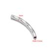 Colgante horizontal en espiral de acero inoxidable dorado de 37 mm de longitud con forma de codo, ideal para hacer pendientes, collares y pulseras, accesorios de joyería al por mayor.
