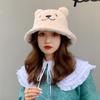 Sombrero de pescador para mujer, otoño e invierno, novedad de 2023, estilo japonés, popular en internet, combinable con todo, cálido, de peluche, para lavabo.