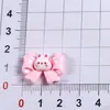 Accesorios de Resina de Conejo Brillante de Dibujos Animados para DIY Pinza para el Cabello Goma para el Cabello Pinza de Garra Funda de Teléfono Pegatinas para Vasos de Agua