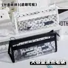 Estojo Transparente de Bolinhas Camada Dupla Grande Capacidade Durável Bolsa de Armazenamento para Estudante Estilo Coreano Multifuncional Estojo Grande Capacidade