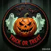 Amazon Mais Vendido Halloween Caveira Fantasma Teia de Aranha Placa de Porta de Madeira Pingente de Decoração de Casa de Madeira Impressão