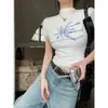 [Em Estoque + Qualidade Original] Camiseta de Manga Curta com Gola Meio Alta Estilo Coreano de Seda Gelada Novo Modelo 2026 Top