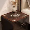 Tapete de mesa de cabeceira, toalha de mesa semitransparente estilo chinês, toque de luxo leve e de alta qualidade, protetor de bancada à prova d'água e resistente à sujeira, capa de tecido lavável