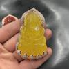 Suministro vivo de ágata de hielo Guanyin Buda colgante de Buda colgante de calcedonia de hielo alto colgante vive una generación de cabello