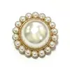 Botón Metálico de Alta Calidad Botón Pequeño Estilo Chanel Botón de Perla con Forma de Corazón Botón para Abrigo Traje Suéter Vestido de Mujer Hebilla Decorativa