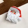 Accesorio para el cabello de Navidad, pinza de cangrejo temática de Santa Claus, pinza para el cabello para la parte trasera de la cabeza, pinza de tiburón para peinado semi-recogido para mujeres