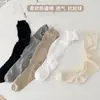 Meias Estilo Ballet para Mulheres, Meias de Algodão Meia-Canela, Meias Absorventes de Suor para Panturrilha, Meias para Sapato Mary Jane, Meias Longas, Estilo Preppy, Estilo Menina