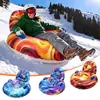 Nuevo Trineo Inflable de Copo de Nieve para Exteriores, Juguete para la Nieve, PVC Engrosado, Resistente al Desgaste, Antiexplosión, Resistente al Frío, Antivuelco, Anillo de Esquí