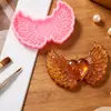 Molde de silicona para ambientador de coche con alas en forma de corazón, molde para decoración de velas difusoras de yeso con alas