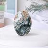 Piedra de cristal natural cruda, compresa caliente, juego de jade, ágata, piedra de masaje para la salud, aceite esencial, mango de piedra de palma, venta al por mayor