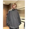 Camiseta térmica de terciopelo de doble cara para otoño e invierno, cuello alto cálido, manga larga para hombre, estilo coreano, prenda interior, top versátil